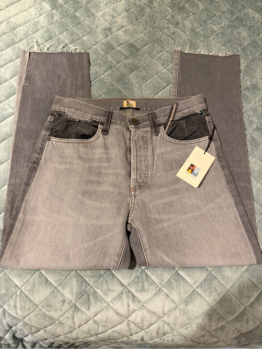 NWT Jean Atelier "Hunter" Colorblock Cropped Jeans - size 26
